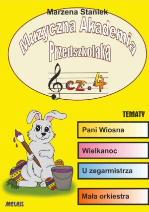 Okładka e-booka „Wiosenne i Wielkanocne zabawy muzyczne dla przedszkolaków” z nagraniami MP3.