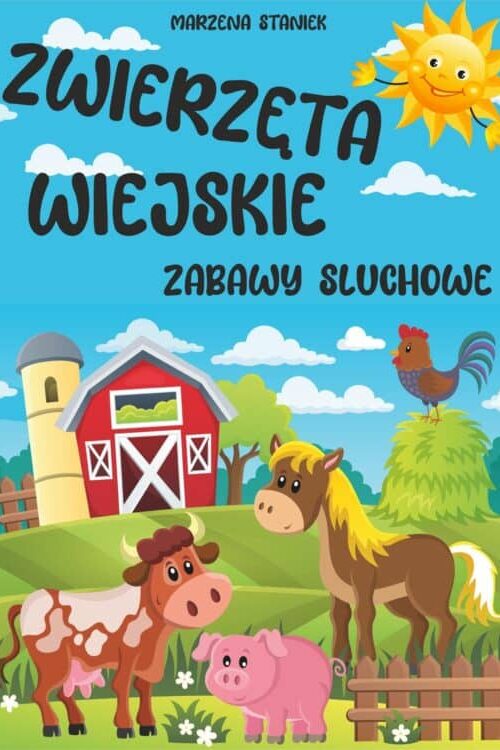 Zagadki słuchowe – Zwierzęta wiejskie – tytuł materiału